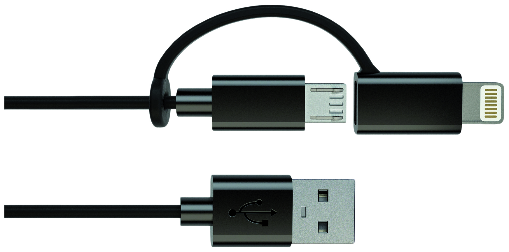 фото Кабель interstep micro usb 1 м black