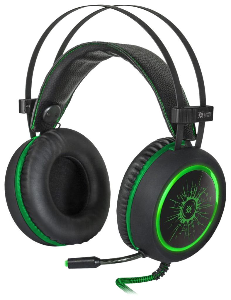 фото Игровая гарнитура defender deadfire g-530d black/green