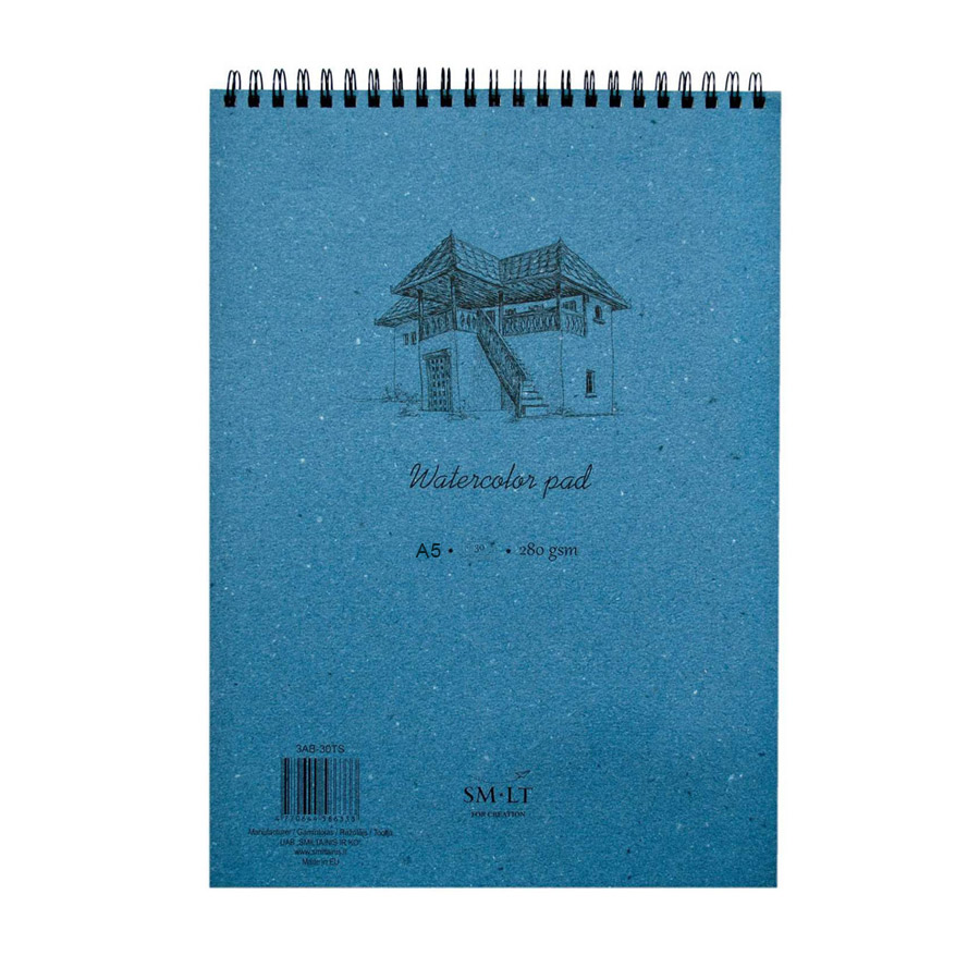 фото Альбом на спирали для акварели smiltainis watercolor pad, а5, 20 л