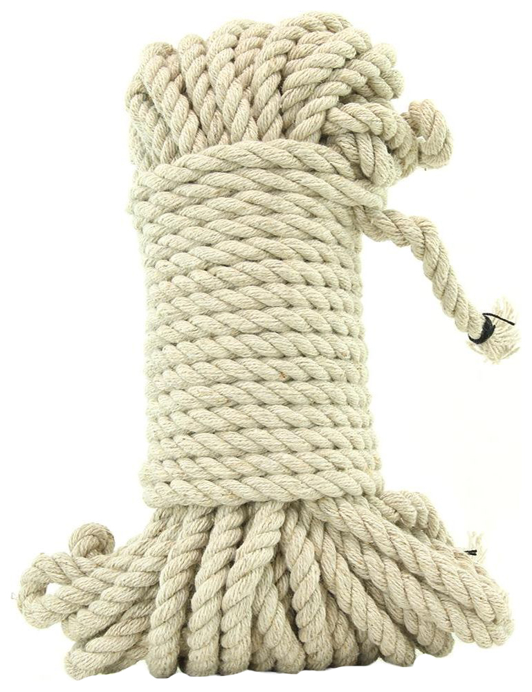 фото Веревка для шибари doc johnson kink bind tie hemp bondage rope пеньковая 15,24 м