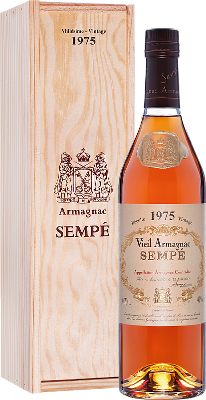 

Арманьяк Sempe Vieil, Armagnac AOC , 40 %, 700 мл, 1975г, gift box