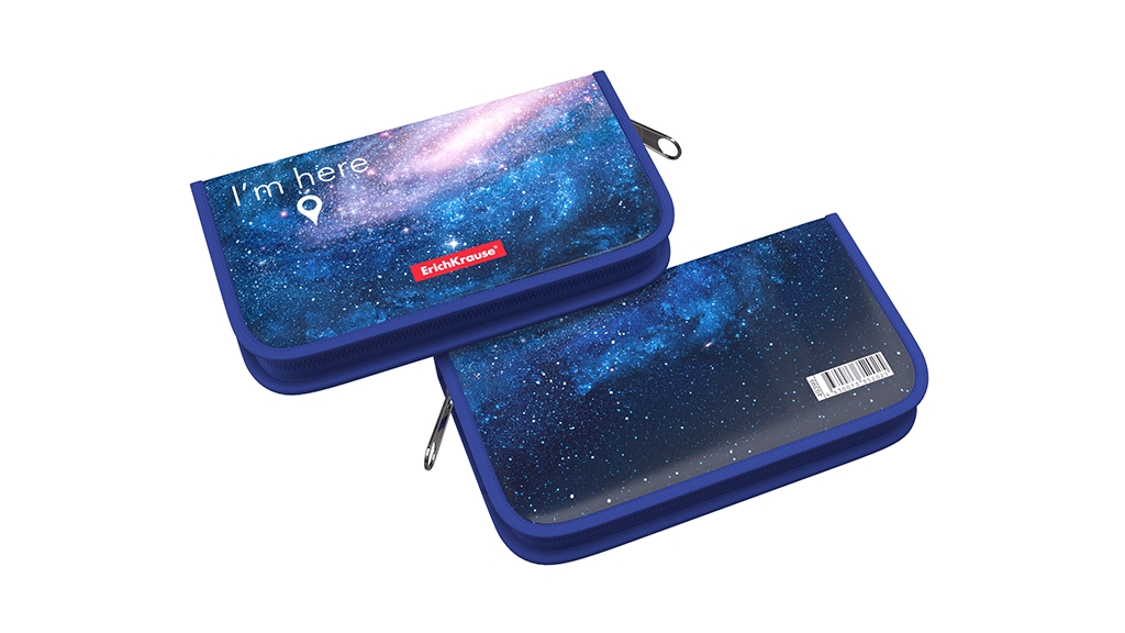 

Пластиковый пенал-книжка без наполнения ErichKrause® 110x205x25мм Space