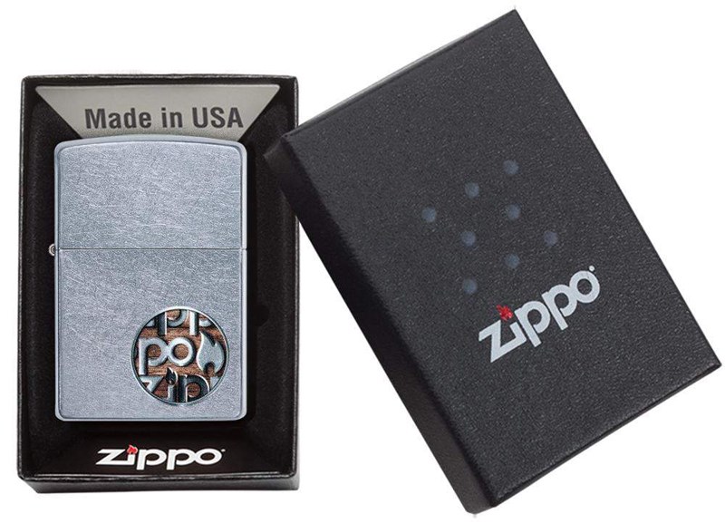 

Бензиновая зажигалка Zippo Button Street Chrome, Button