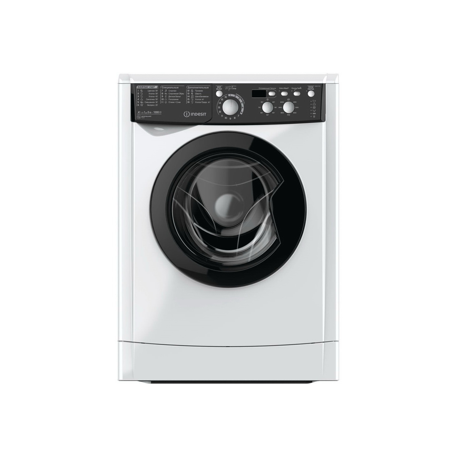 Стиральная машина Indesit EWSD 51031 BK белый, Черный