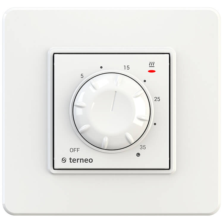 Терморегулятор для теплых полов TERNEO ROL white