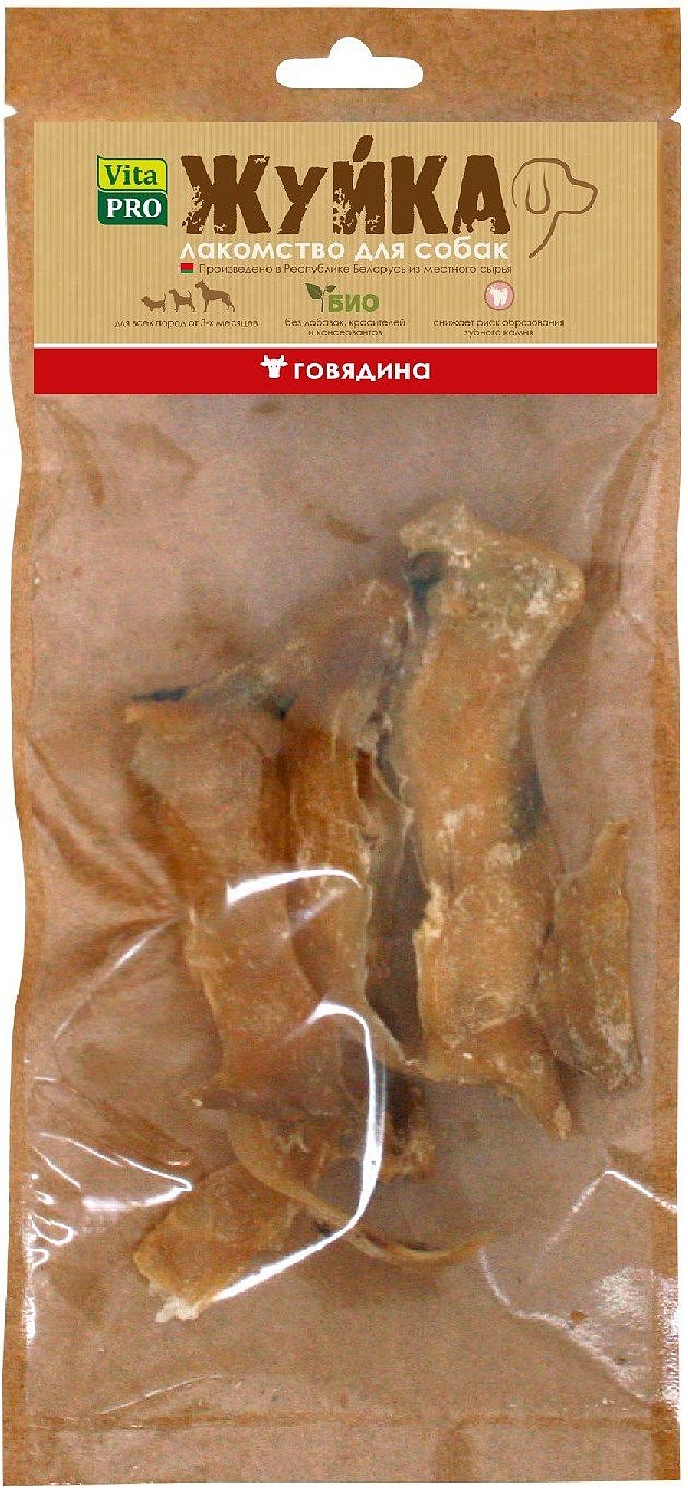 фото Лакомство vita pro жуйка кожа говяжья для собак (35 г, 11 см, говядина) vitapro