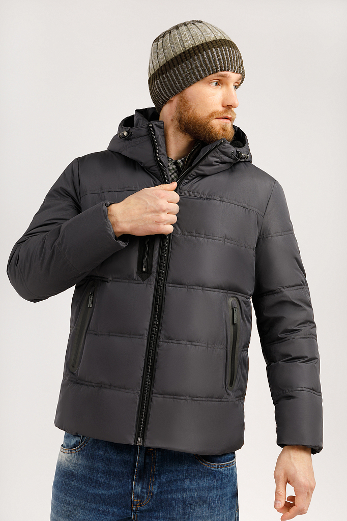 

Зимняя куртка мужская Finn Flare W19-22028 черная 2XL