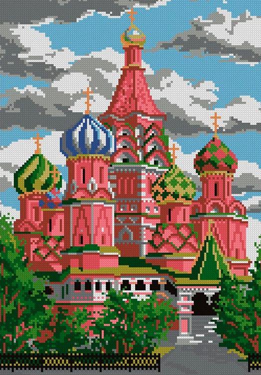 

Алмазная вышивка Алмазное Хобби Собор Василия Блаженного, 30x45 см, Собор Василия Блаженного