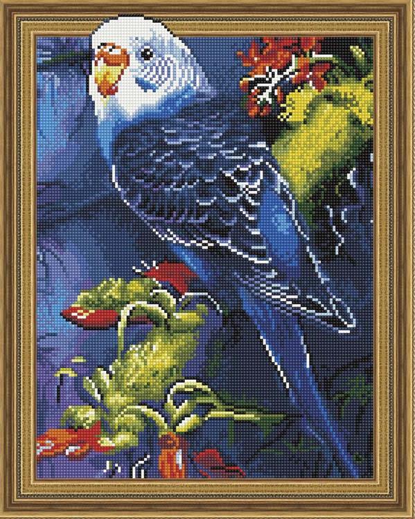 

Алмазная вышивка Painting Diamond Попугай на ветке, 40x50 см, Попугай на ветке