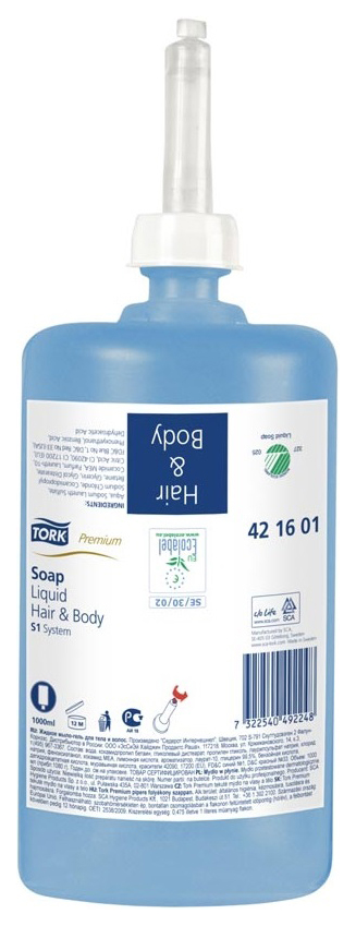 Жидкое мыло TORK Для тела и волос 1000 мл