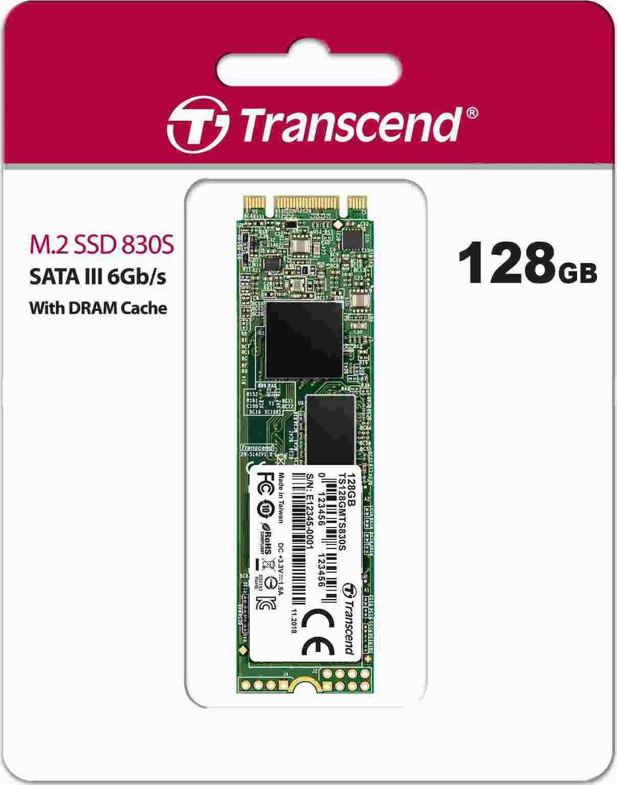 

SSD накопитель Transcend MTS830S M.2 2280 128 ГБ (TS128GMTS830S), MTS830S