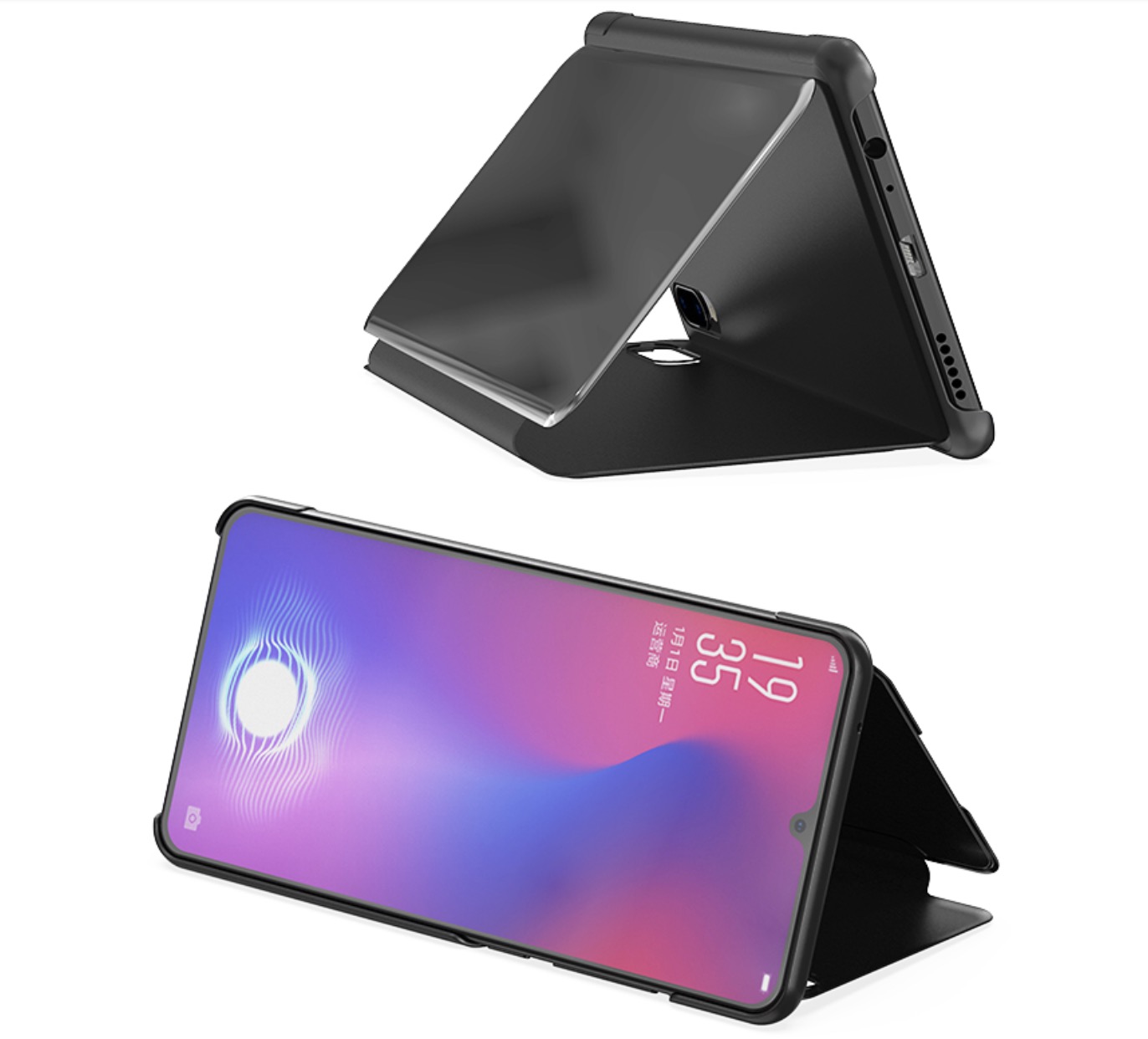 фото Чехол mypads для oppo a83 clear view cover blue