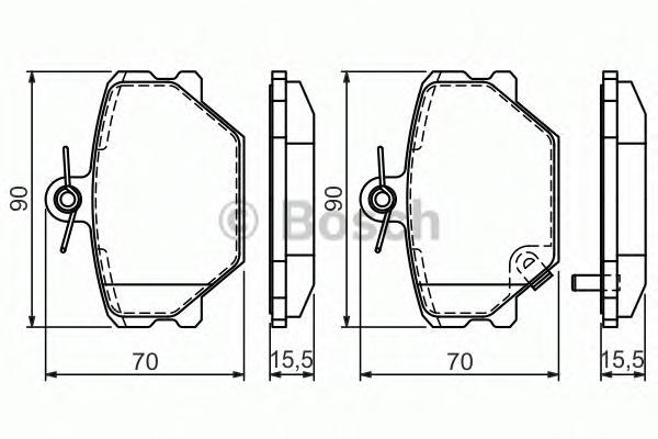 

Комплект тормозных колодок BOSCH 0986424471