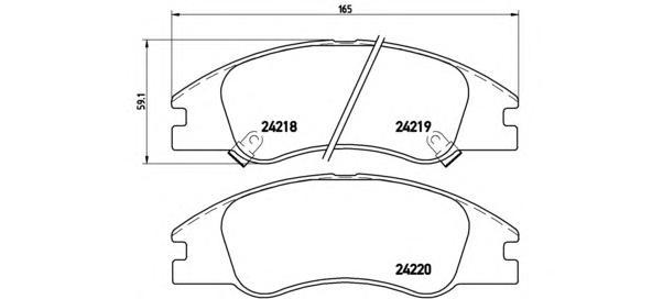

Комплект тормозных колодок Brembo P30042