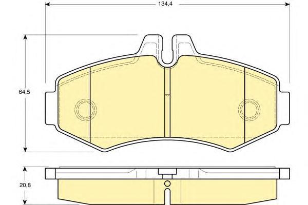 

Комплект тормозных колодок Girling 6113734