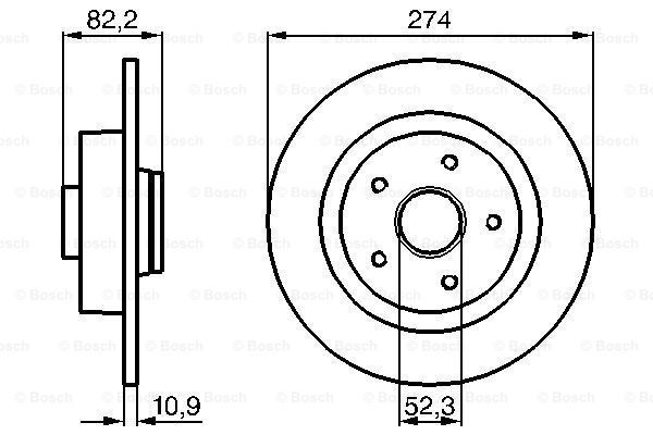 фото Тормозной диск bosch 0986478744