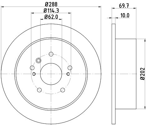 фото Тормозной диск hella pagid 8dd 355 114-991