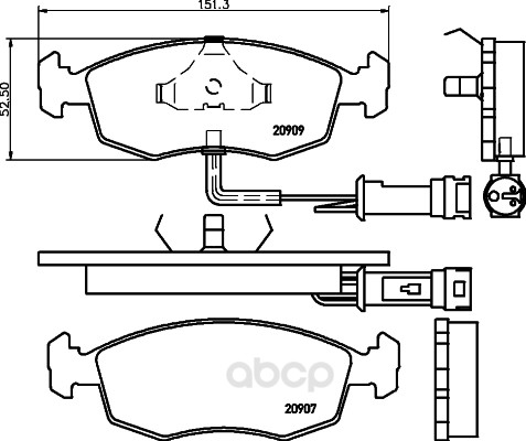 

Комплект тормозных колодок Hella 8DB355007341