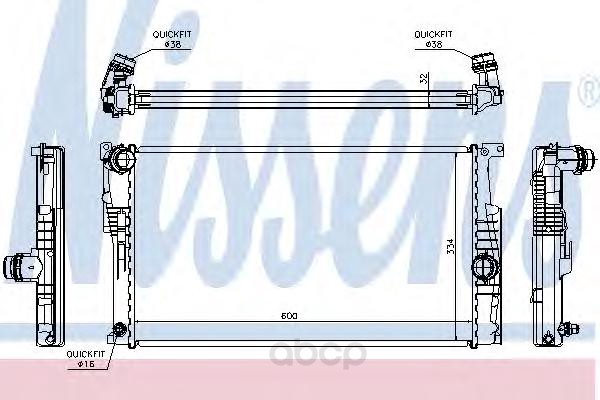 фото Радиатор охлаждения двигателя nissens 60815