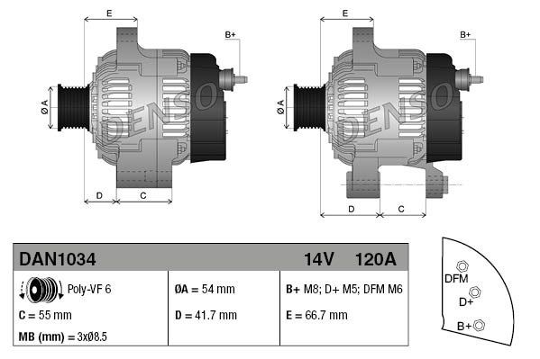 

Генератор DENSO DAN1034