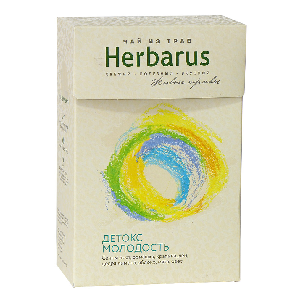Чай из трав Herbarus листовой детокс молодость 50 г