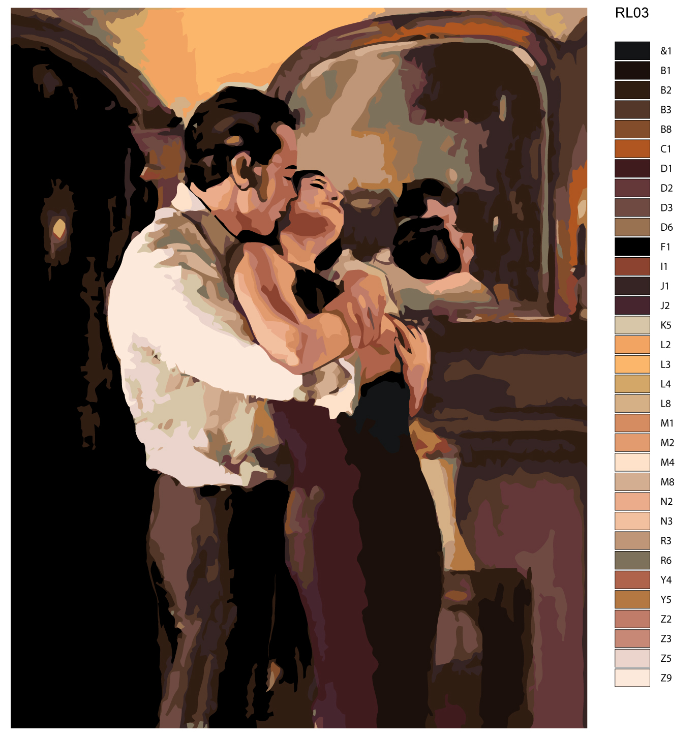 

Картина по номерам, 40 x 50, RL03, RL03