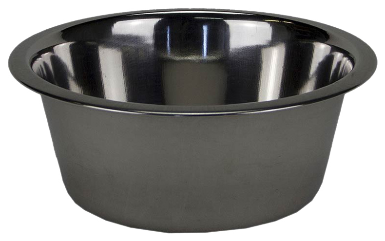 фото Одинарная миска для собак dogman, металл, черный, 4 л