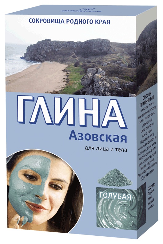 Маска для лица ФИТОКосметик Глина Голубая Азовская 100 г apivita маска для лица зеленая глина саше 8 мл 2 шт
