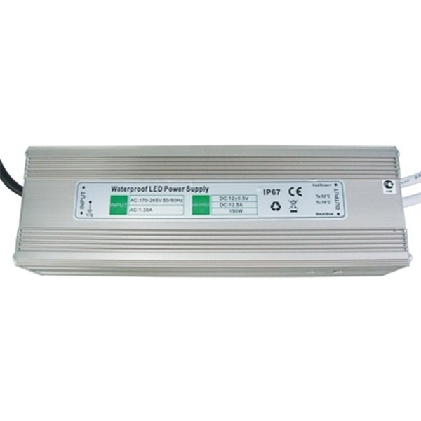 фото Блок питания ecola 150w 220v-12v ip67 242х69х44 b7l150esb