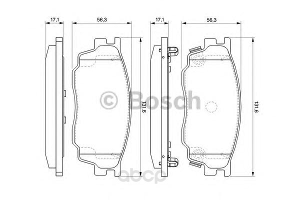 

Тормозные колодки дисковые BOSCH 0986494078