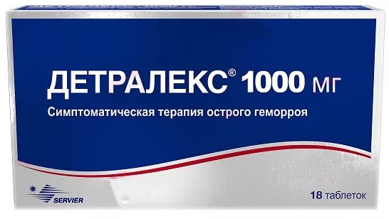 Детралекс таблетки, покрытые оболочкой 1000 мг 18 шт.