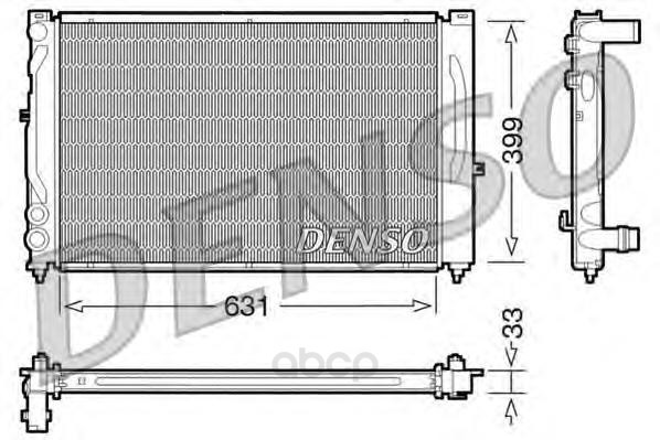 

Радиатор 631x399 Denso DRM02020