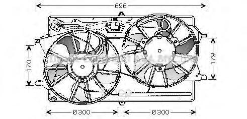 фото Вентилятор охлаждения двигателя ava fd7507