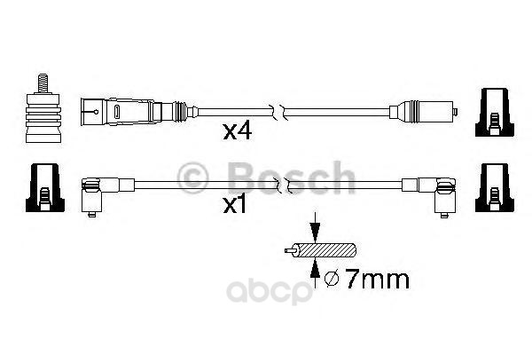 

Комплект высоковольтных проводов BOSCH 0986356338