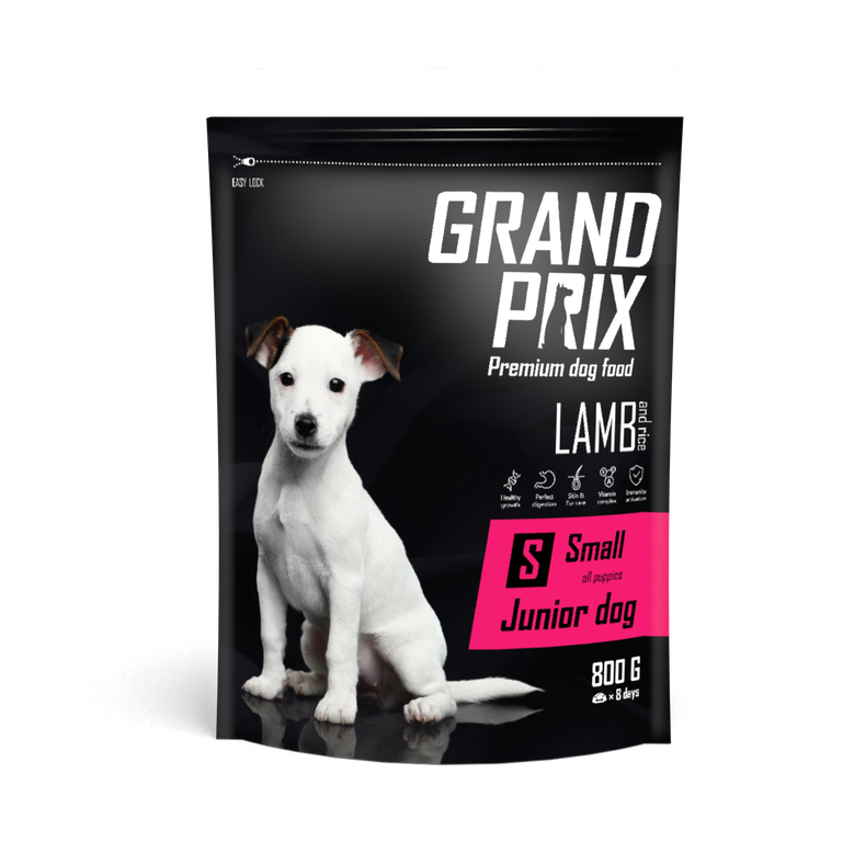 Сухой корм для щенков Grand prix Small Junior LAMB, ягненок, 0,8кг