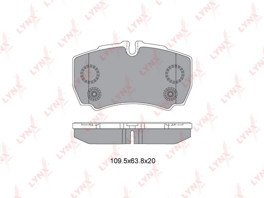 

Тормозные колодки LYNXauto дисковые BD3035