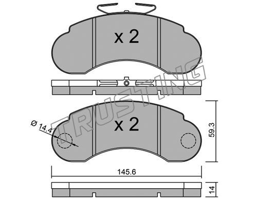 фото Комплект тормозных дисковых колодок trusting 057.0