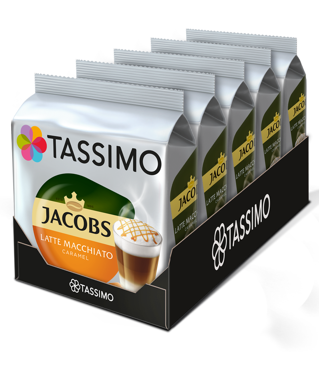 фото Набор кофе в капсулах tassimo latte macchiato caramel 5 упаковок