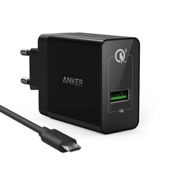 фото Сетевое зарядное устройство anker powerport 1, 1xusb, 2 a, black