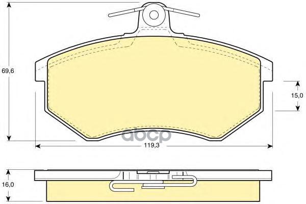 

Комплект тормозных колодок GIRLING 6104301
