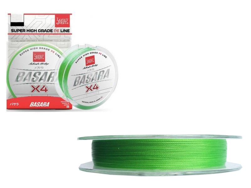 Леска плетеная Lucky John Basara 0,18 мм, 150 м, 10,7 кг, light green