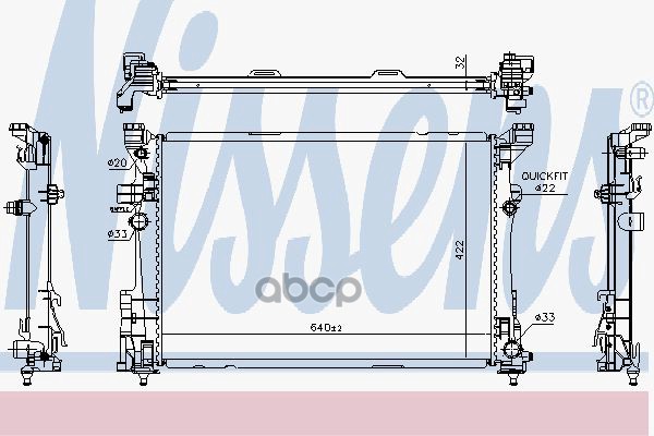 фото Радиатор охлаждения nissens 627063