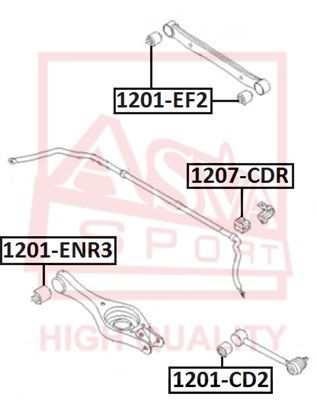 фото Сайлентблок рычага подвески asva 1201-ef2