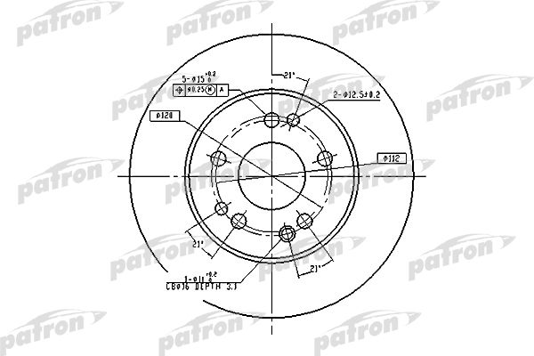 фото Тормозной диск patron pbd1581