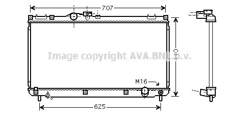 

Радиатор охлаждения двигателя AVA QUALITY COOLING TO2321