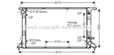 

Радиатор охлаждения двигателя AVA QUALITY COOLING AIA2291