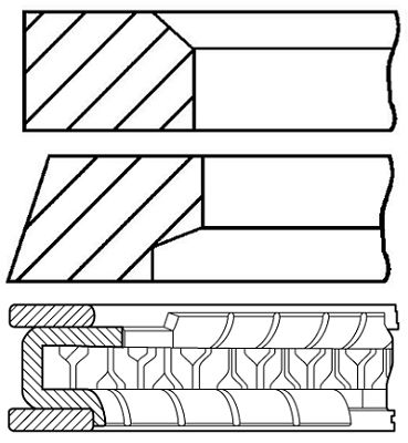 

Комплект поршневых колец GOETZE ENGINE 08-433700-00