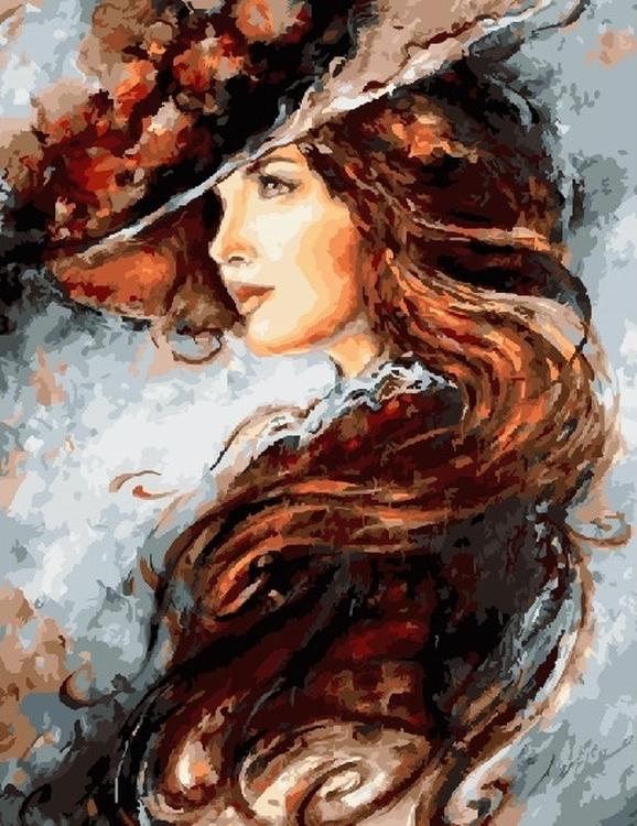 

Картина по номерам Paintboy Портрет незнакомки, 40x50 см, Портрет незнакомки