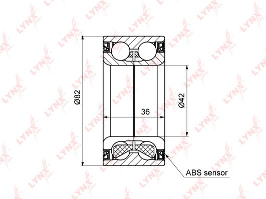 фото Комплект подшипника ступицы колеса lynxauto wb-1185