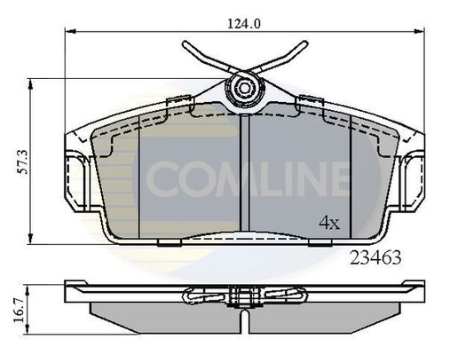 

Комплект тормозных колодок, дисковый тормоз COMLINE CBP0740